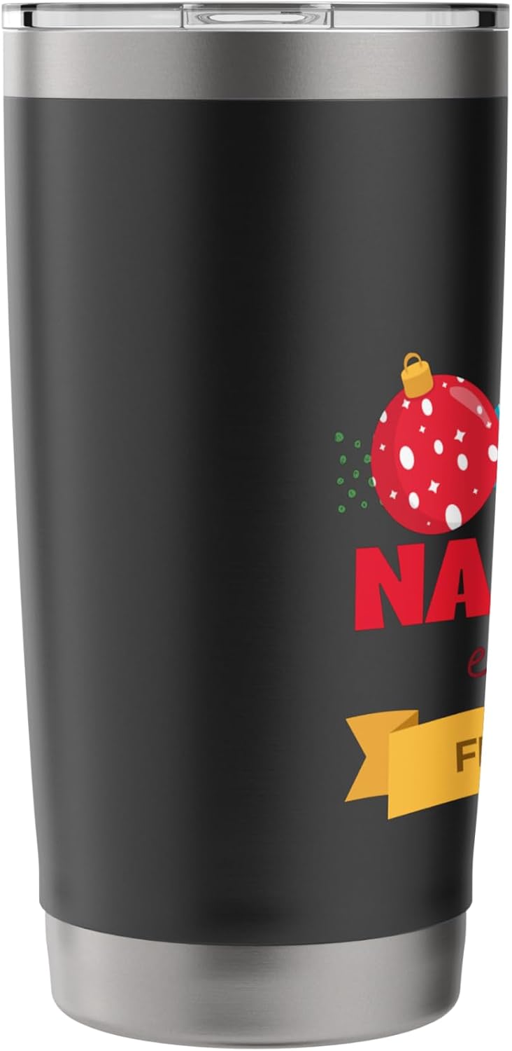 Vaso aislado de acero inoxidable de Navidad en familia