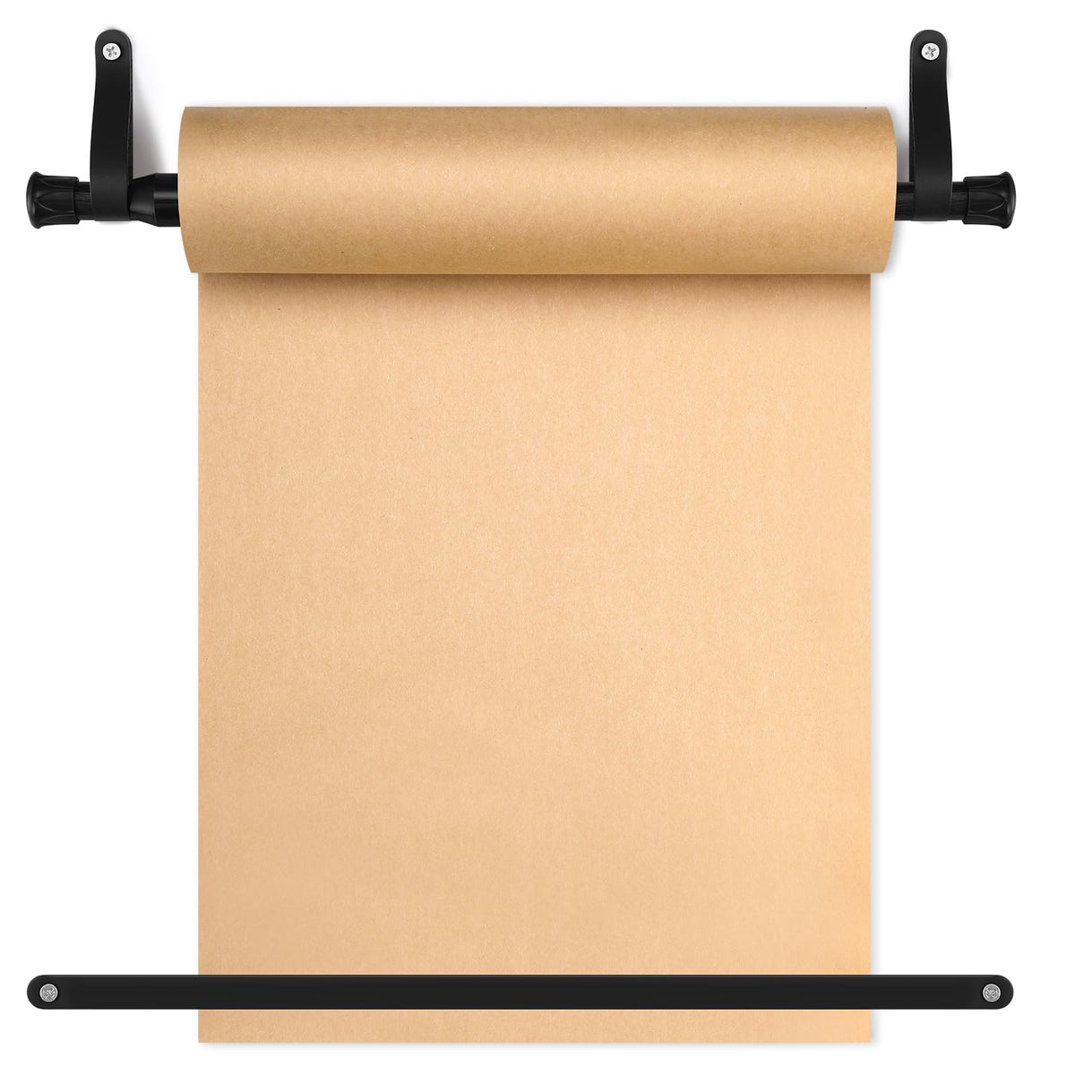 Vicenpal Dispensador de rodillos de papel kraft de 15.5 pulgadas con rollo Kraft de 98.4 ft para listas de tareas, dibujo de bricolaje, tomar notas, obras de arte, inspiración (blanco)