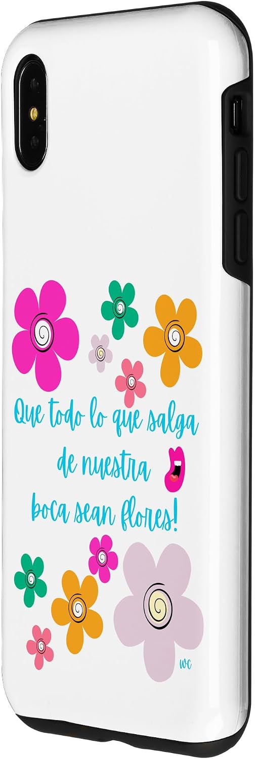 iPhone 15 Que todo lo que salga de nuestra boca sean flores Case