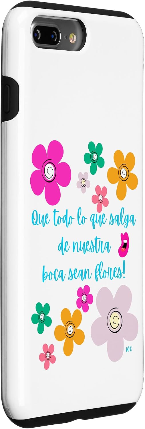 iPhone 15 Que todo lo que salga de nuestra boca sean flores Case