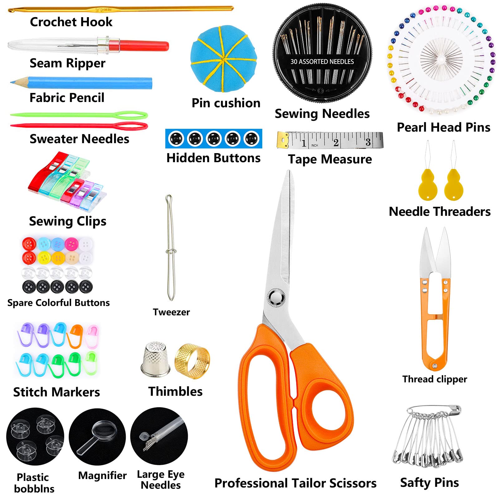 Sewing Kit for Adults,Maxfanay Needle and Thread Kit for Sewing