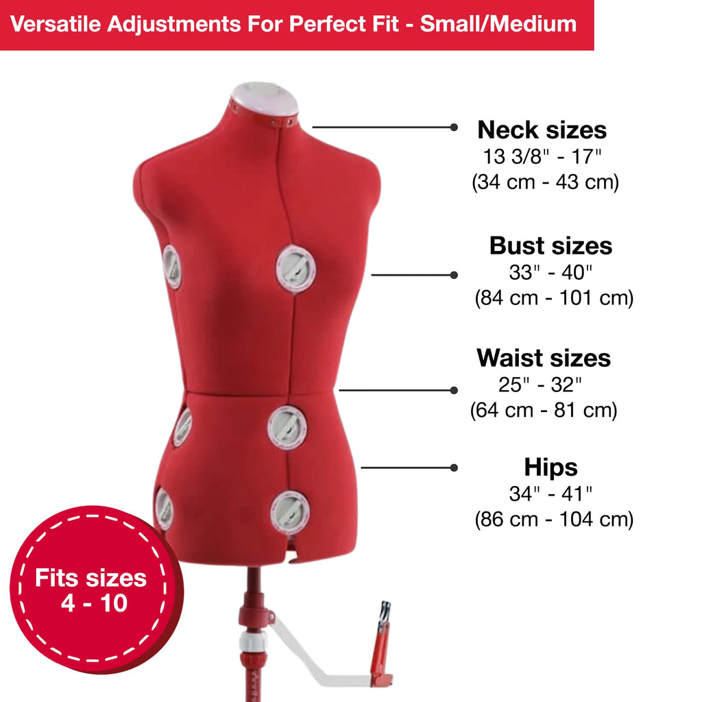 SINGER® Forma del vestido ajustable femenino, Mediano/Grande, Talla 10-18