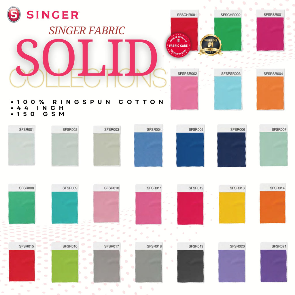 SINGER 100% Cotton, Quilting and Crafting Fabric for Sewing,44 Inch Wide, Navy, 2 Yard Precut