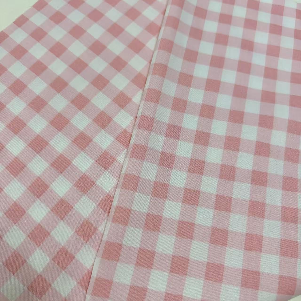 Light Weight Natural Cotton Fabric by the Yard DIY Making Supplies Quilting Patchwork Fabric Fat Quarter Bundles DIY for Quilting Cotton Patchwork Cushions (Big Pink Square, 1 Yard)