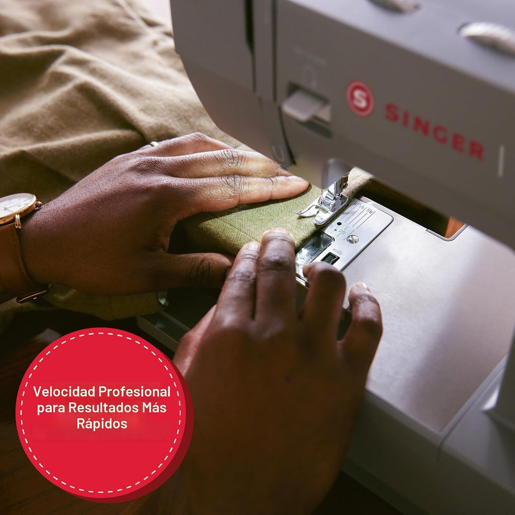Singer 4411: máquina de coser resistente con velocidad de costura muy alta, Plástico, Blanco, M