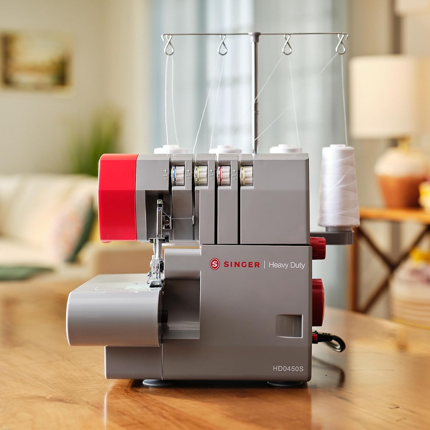 SINGER® Máquina resistente de Overlock de Serger HD0450S, capacidad de 2-3