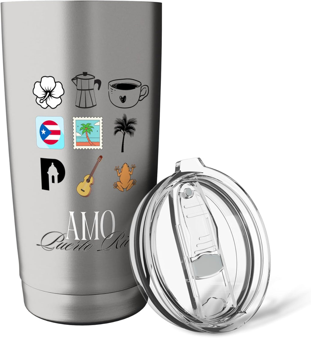 Vaso aislado de acero inoxidable Amo Puerto Rico
