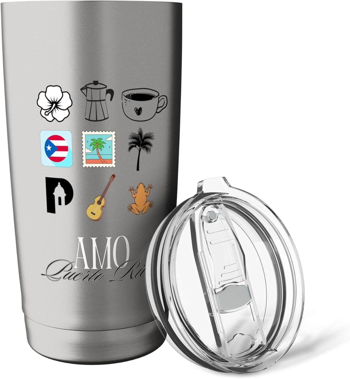 Vaso aislado de acero inoxidable Amo Puerto Rico