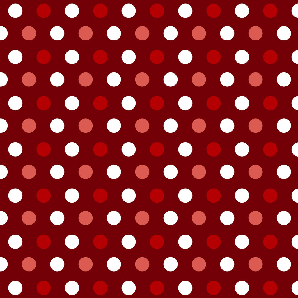 Singer Cotton Print Fabric, 100% Cotton, 1 Yard Precut, Red and White Dots