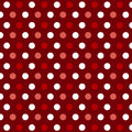Singer Cotton Print Fabric, 100% Cotton, 1 Yard Precut, Red and White Dots