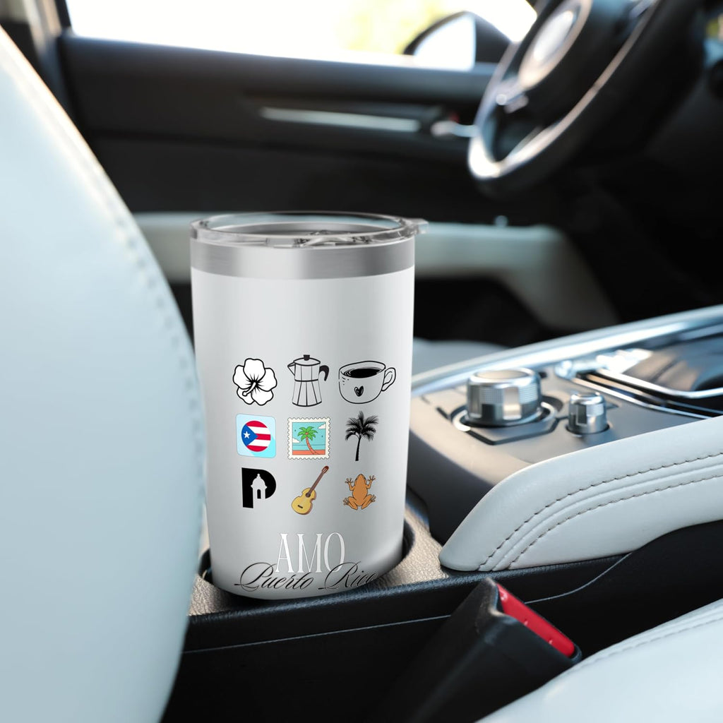 Vaso aislado de acero inoxidable Amo Puerto Rico