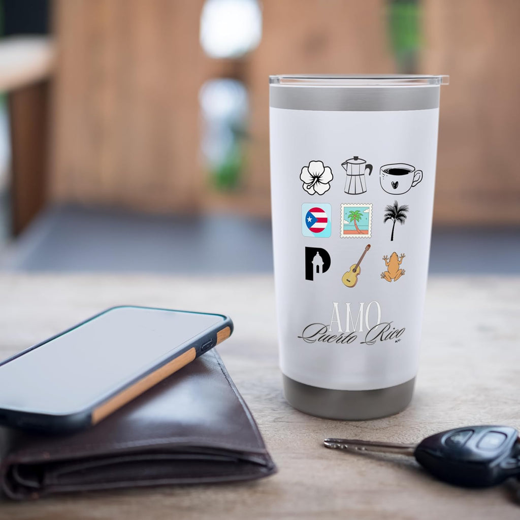 Vaso aislado de acero inoxidable Amo Puerto Rico