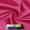 P Pothuiny 55 Inch Wide Hot Pink Satin Fabric by The Yard, Silky Charmeuse Satin Fabric for Bridal Wedding Dress Decor DIY Apparel Crafts, 1 Yard