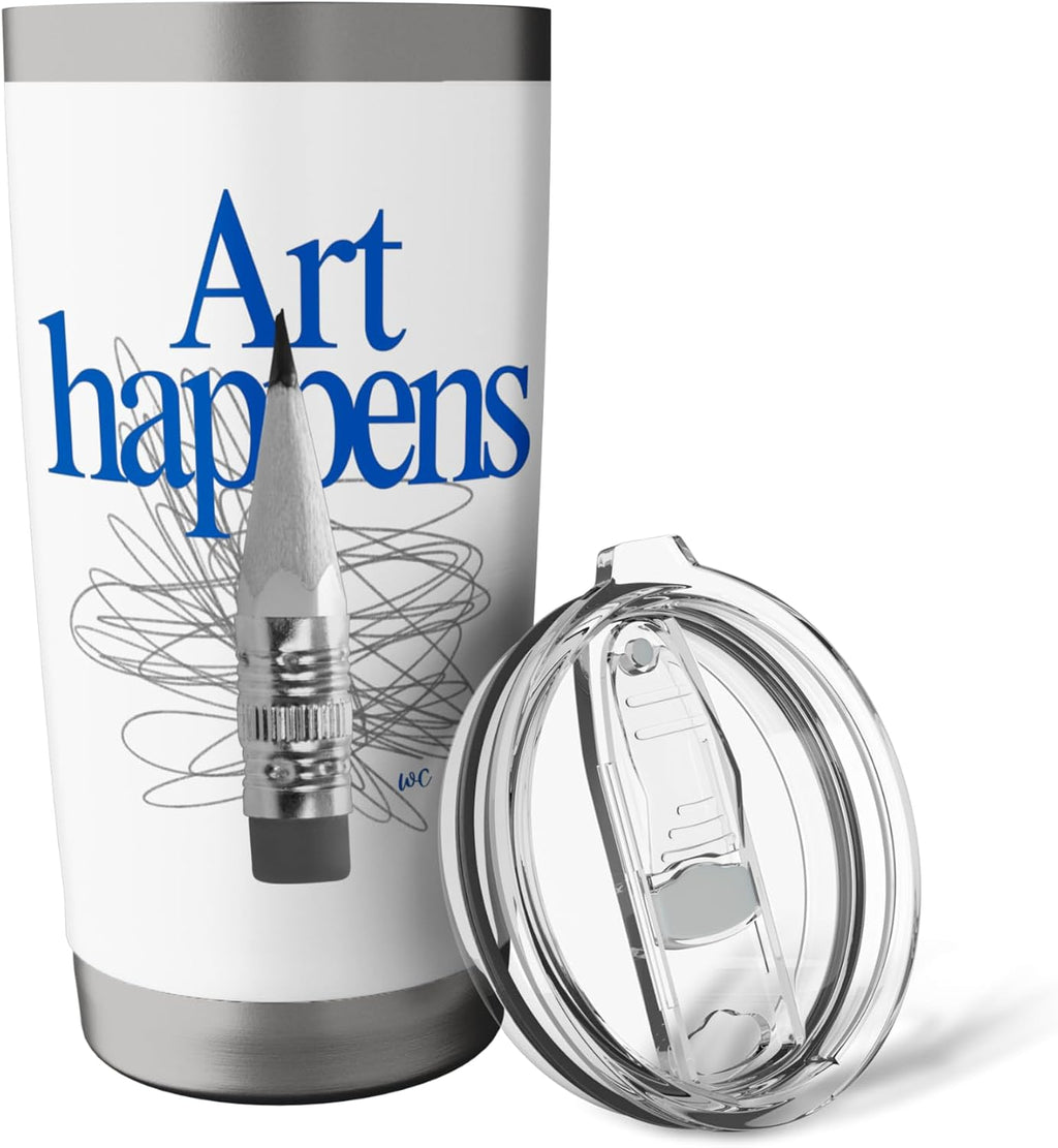 Vaso aislado de acero inoxidable Art Happens