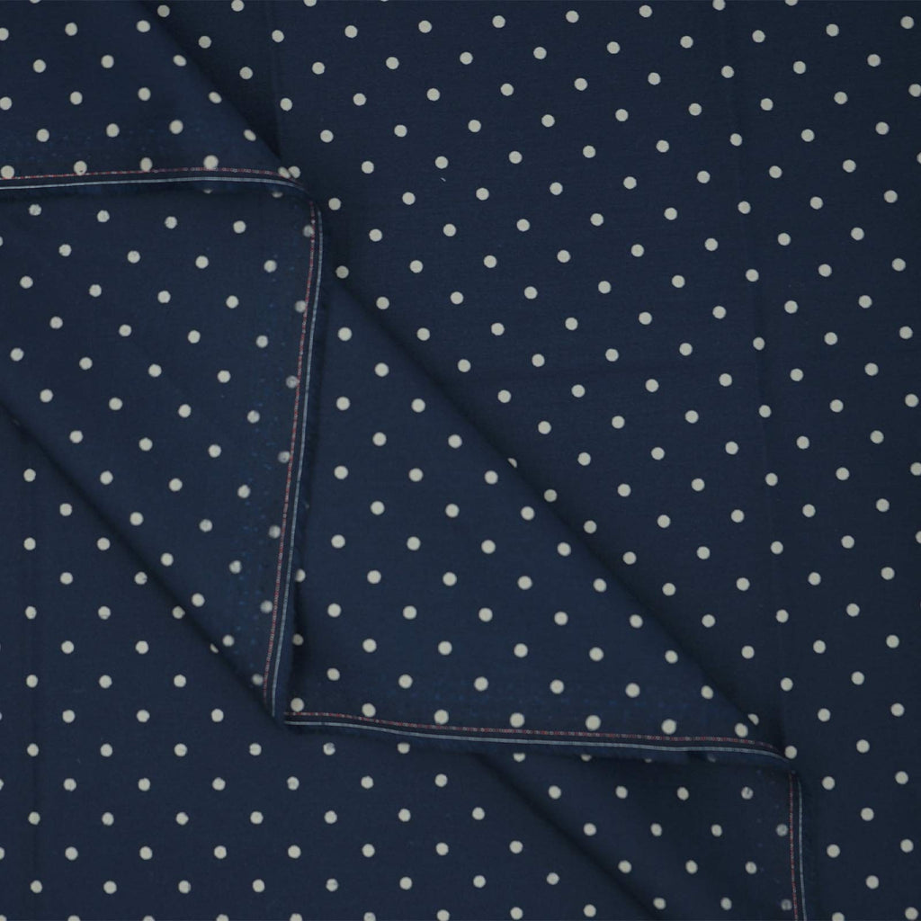 Master FAB -100% Cotton Fabric by The Yard for Sewing DIY Crafting Fashion Design Printed Floral(Navy with Dots)
