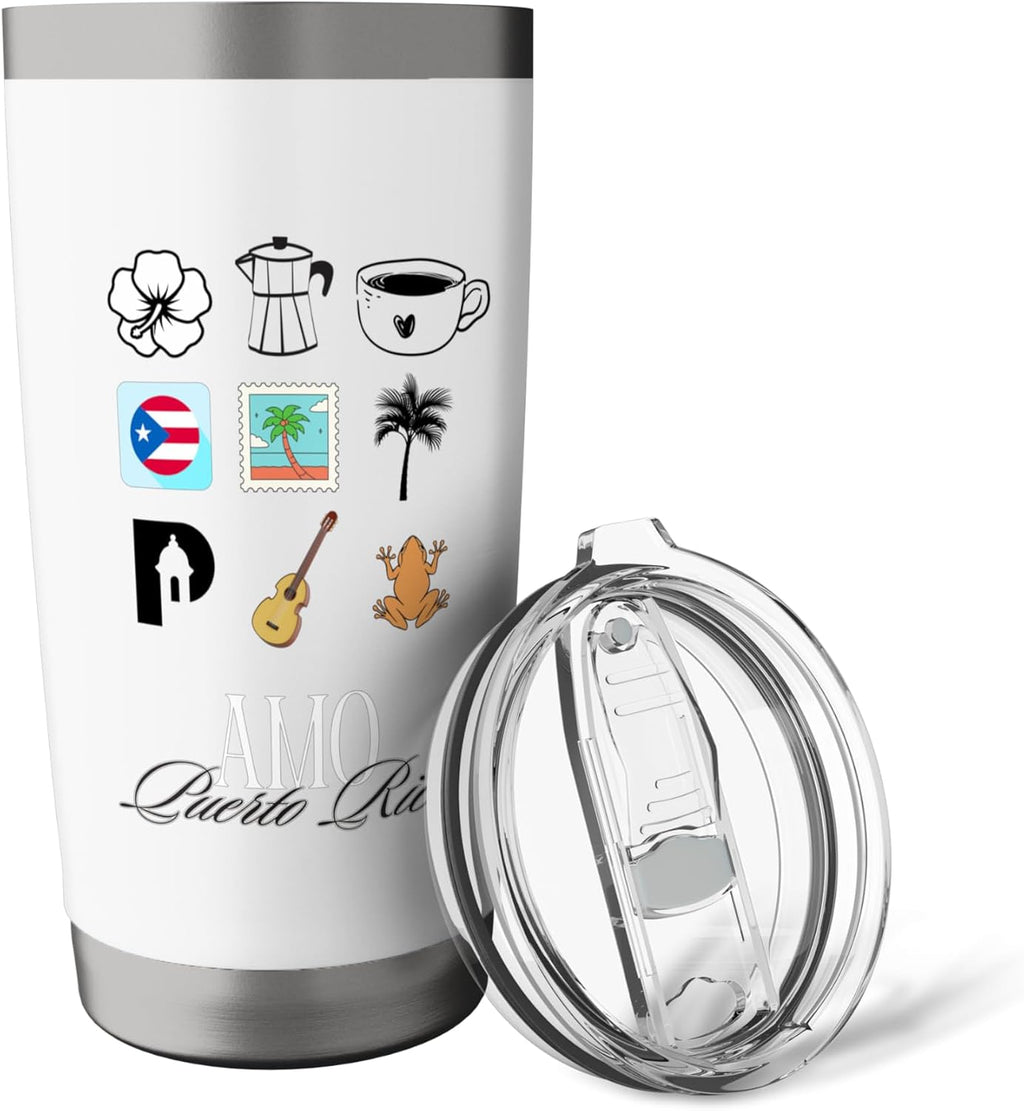 Vaso aislado de acero inoxidable Amo Puerto Rico