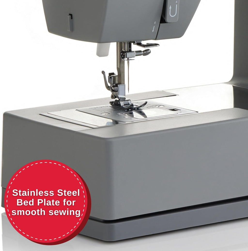 Singer 4411: máquina de coser resistente con velocidad de costura muy alta, Plástico, Blanco, M