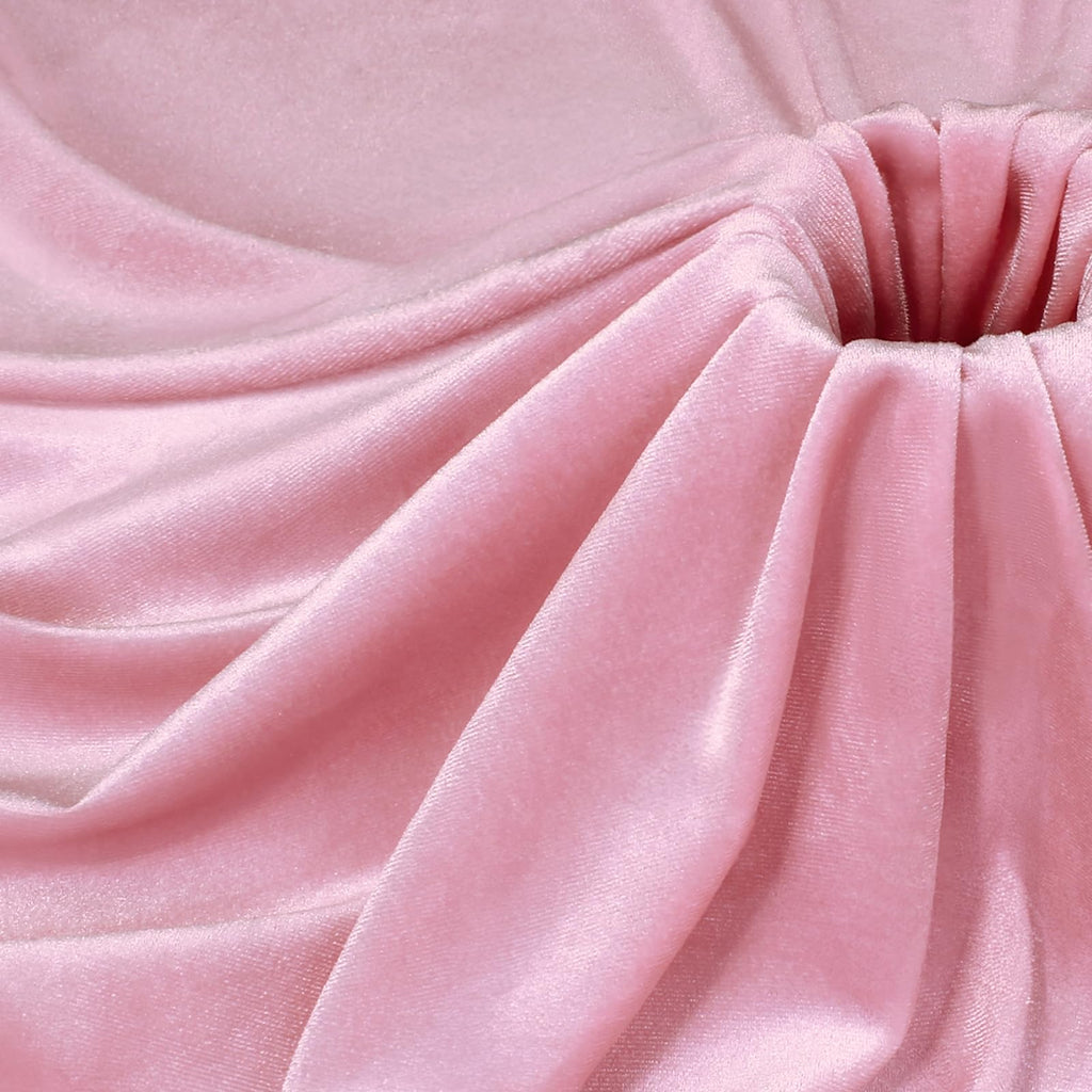 P Pothuiny Pink Velvet Fabric by The Yard, 1 Yard x 60 Inch Wide Luxury & Soft Stretchy Velvet Cloth Fabric for Sewing, Apparel, Upholstery - 90% Polyester 10% Spandex