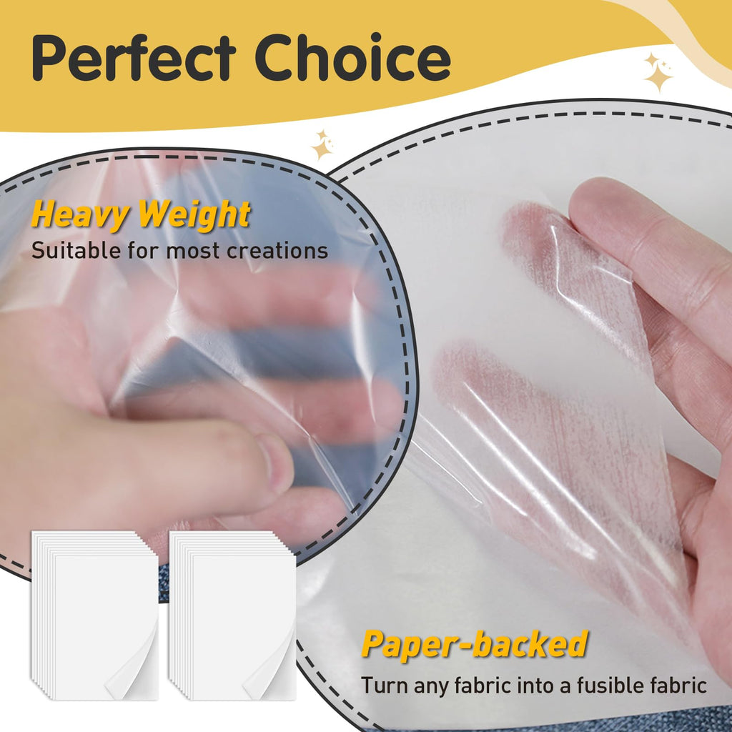 Iron On Adhesive Sheets 20PCS, Heavy Weight