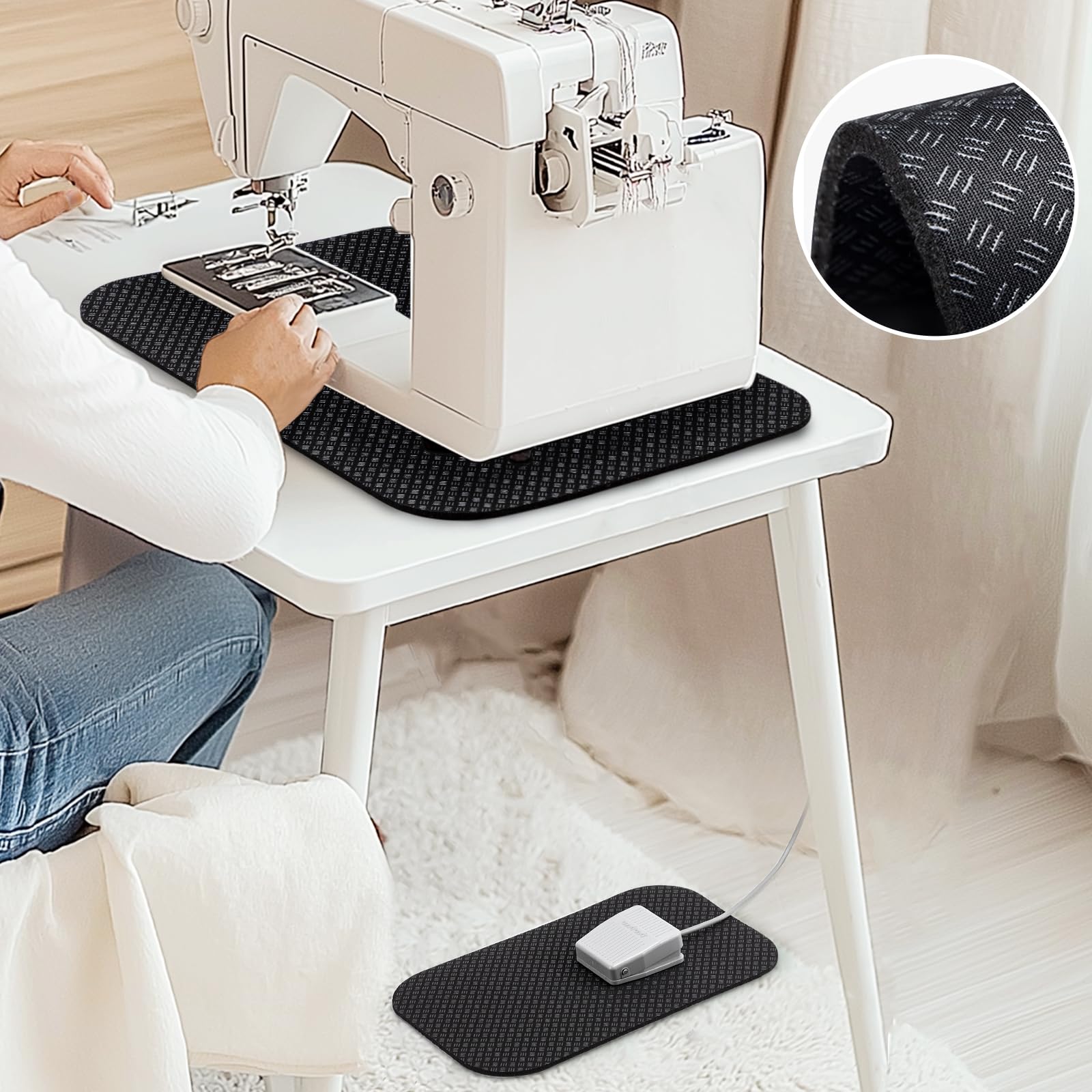 Upgrade 2 Sizes Sewing Machine Muffling Mat