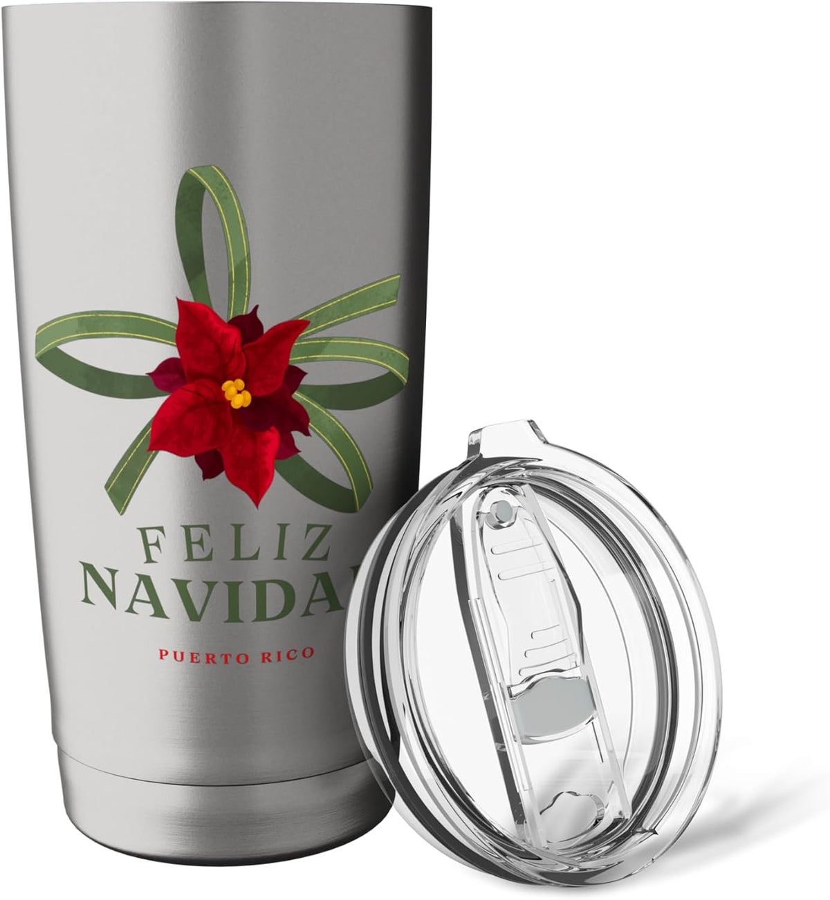 Feliz Navidad - Vaso aislado de acero inoxidable