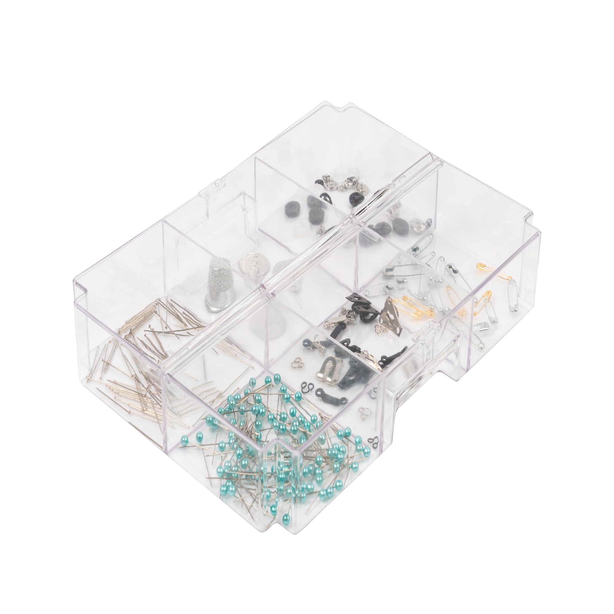 Singer Sew-It-Goes, 224 piezas, kit de costura y organizador de manualidades, estuche de costura con hilo de coser a máquina, color blanco