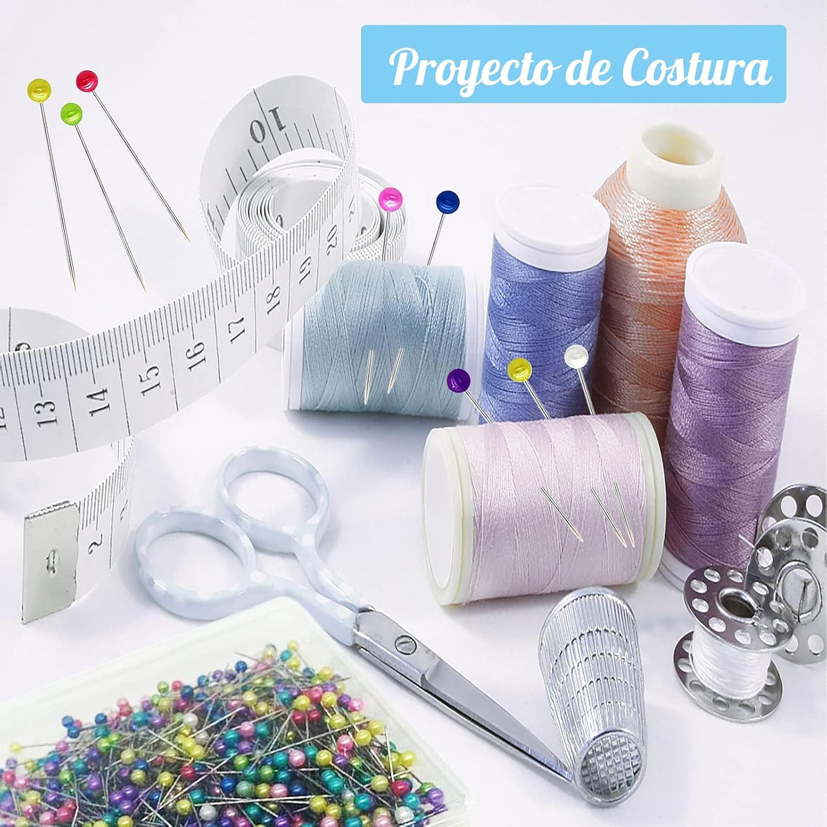 600 piezas de alfileres de costura con punta recta para tela, alfileres de acolchado con cabeza perlada de bola de 1.5 pulgadas, alfileres de corsé multicolor para costurera, joyería, decoración DIY