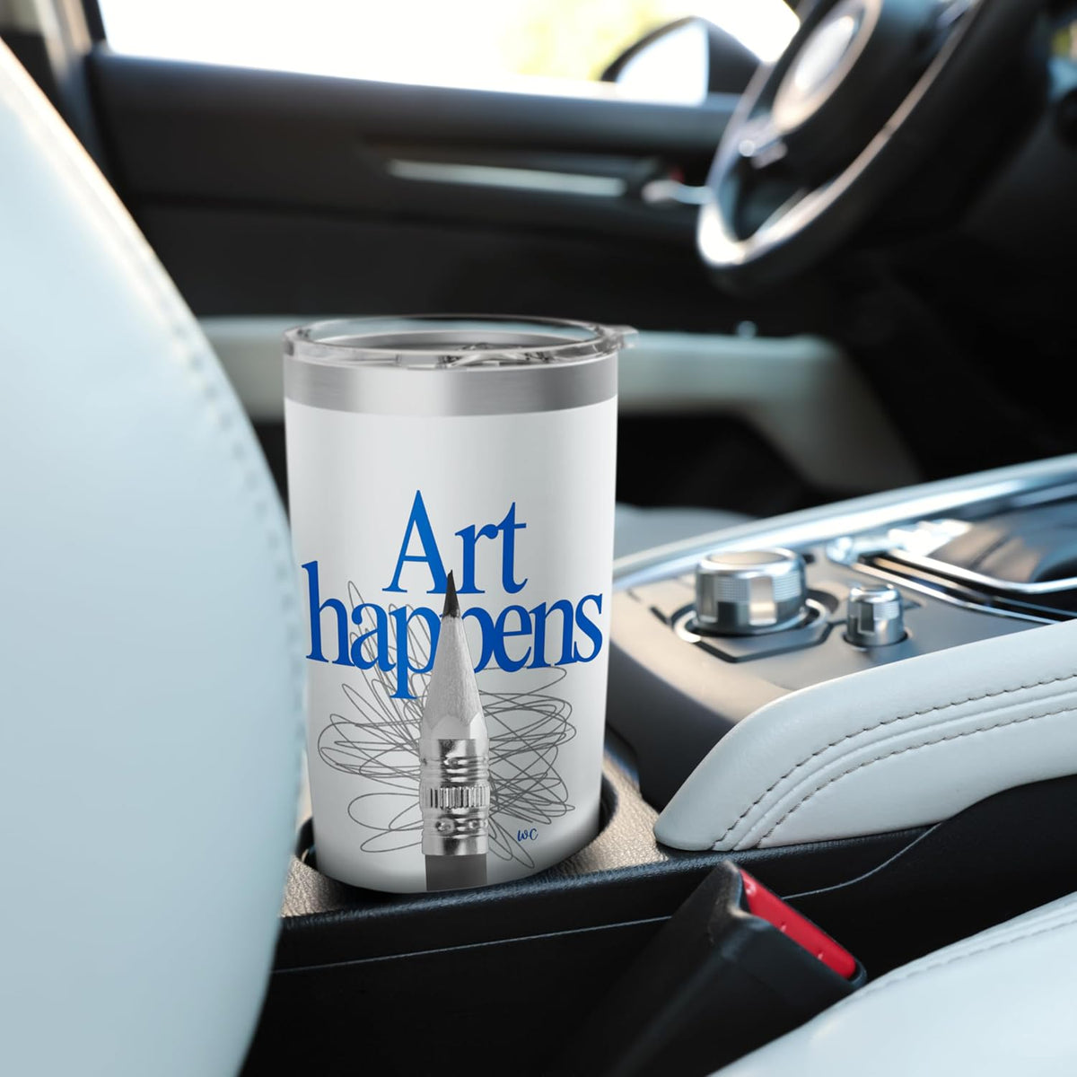 Vaso aislado de acero inoxidable Art Happens
