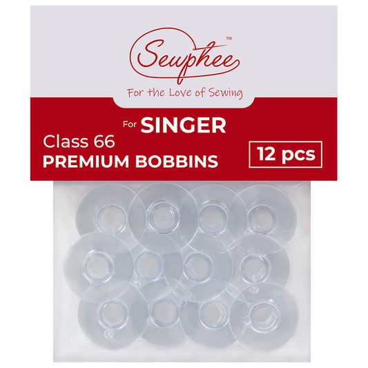 12pcs Bobbins fits Singer Sewing Machine – Class 66 Plastic Bobbins