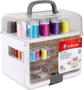 Singer Sew-It-Goes, 224 piezas, kit de costura y organizador de manualidades, estuche de costura con hilo de coser a máquina, color blanco