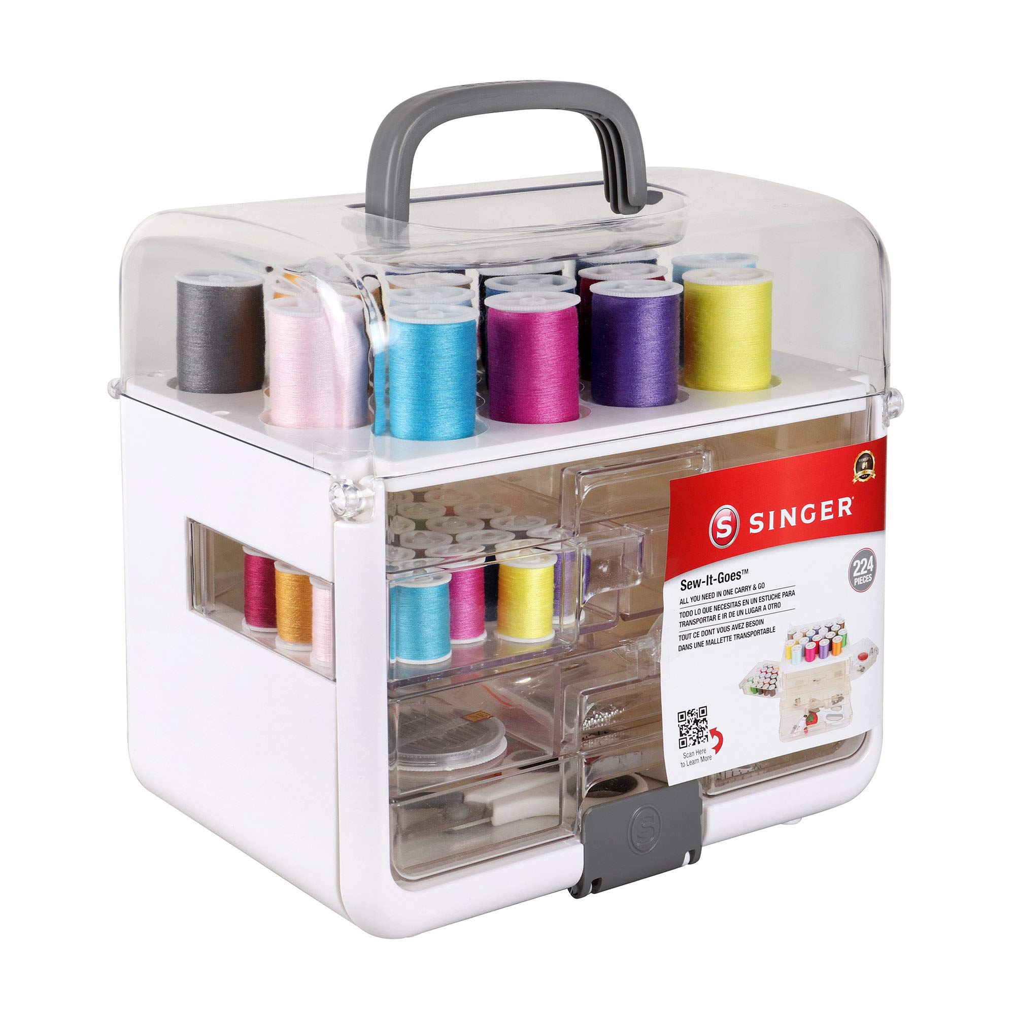 Singer Sew-It-Goes, 224 Piece - Sewing Kit & Craft Organizer