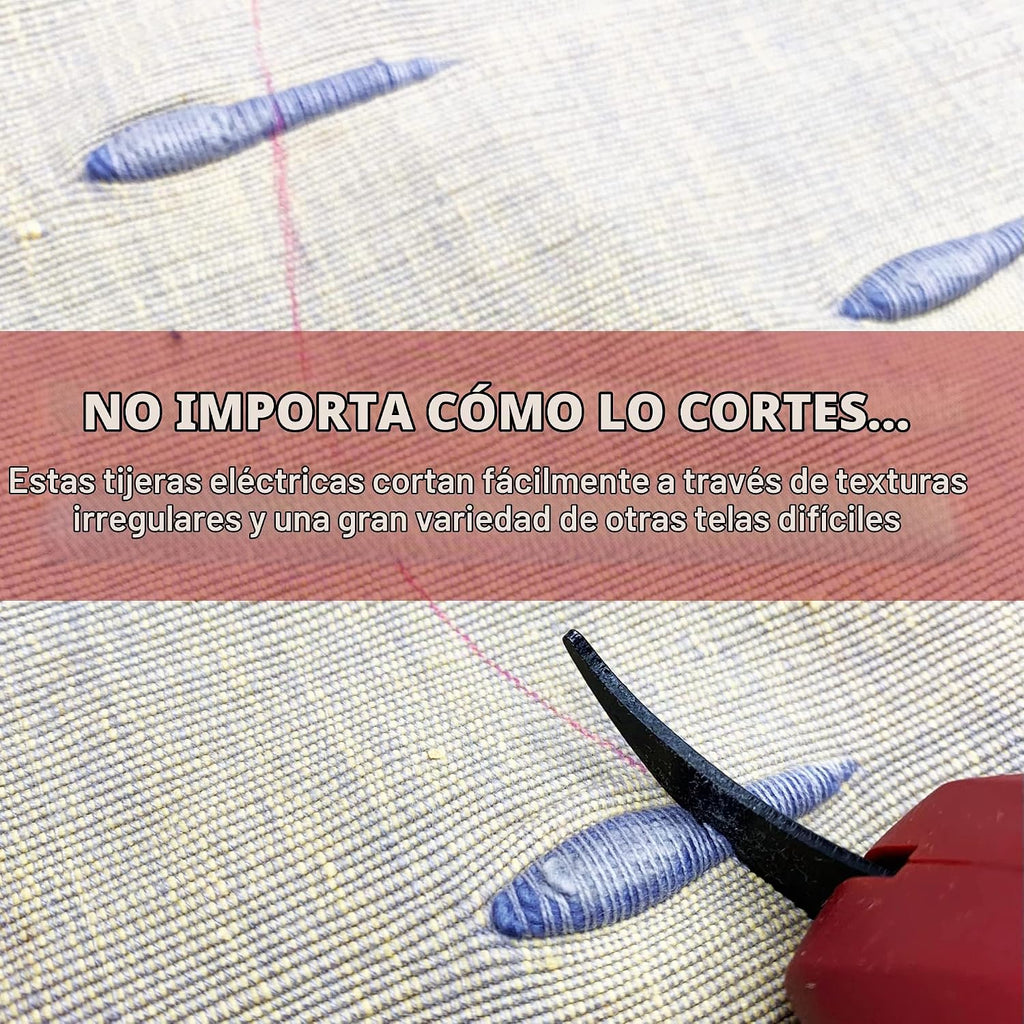 Madam Sew Tijeras eléctricas inalámbricas para corte de tela | Cortador eléctrico recargable de tela resistente con cuchillas de repuesto, agarre antideslizante | Tijeras eléctricas para cartón