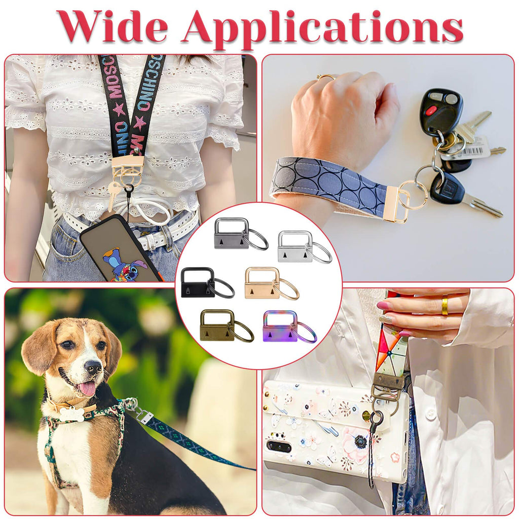 shynek Key Fob Hardware, 50PCS 1 Inch Lanyard