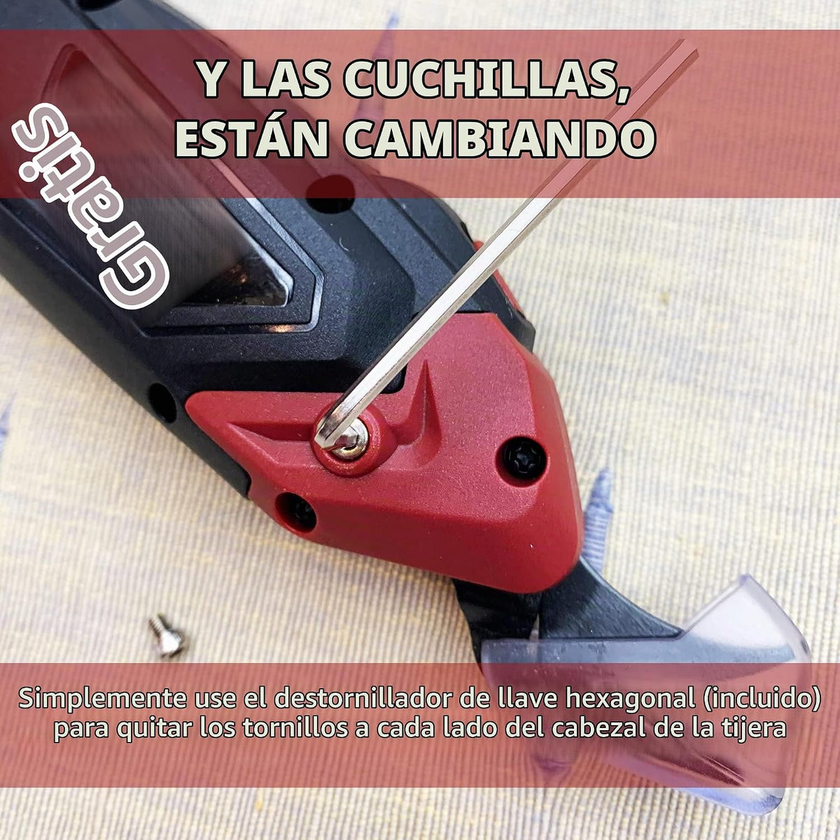 Madam Sew Tijeras eléctricas inalámbricas para corte de tela | Cortador eléctrico recargable de tela resistente con cuchillas de repuesto, agarre antideslizante | Tijeras eléctricas para cartón