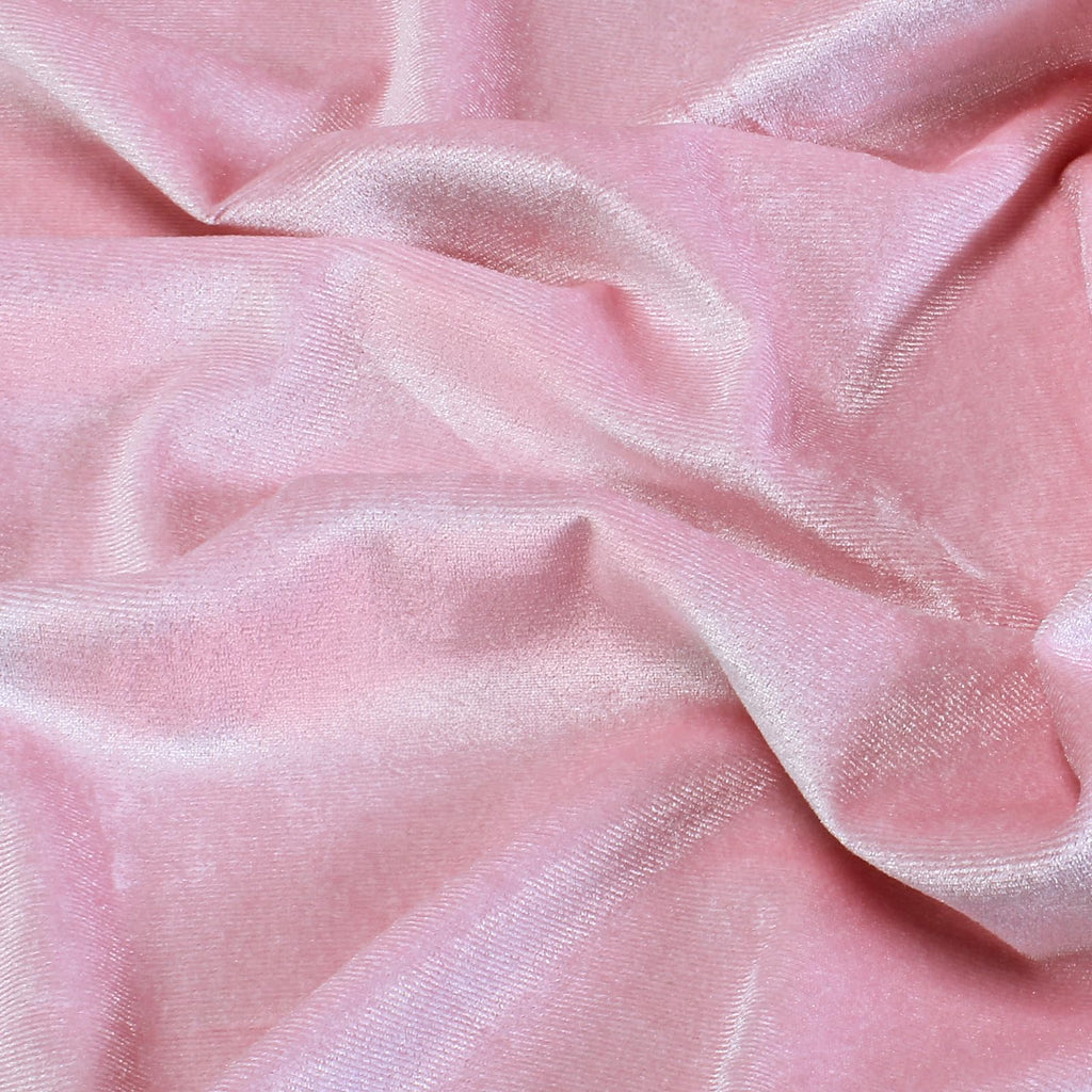 P Pothuiny Pink Velvet Fabric by The Yard, 1 Yard x 60 Inch Wide Luxury & Soft Stretchy Velvet Cloth Fabric for Sewing, Apparel, Upholstery - 90% Polyester 10% Spandex