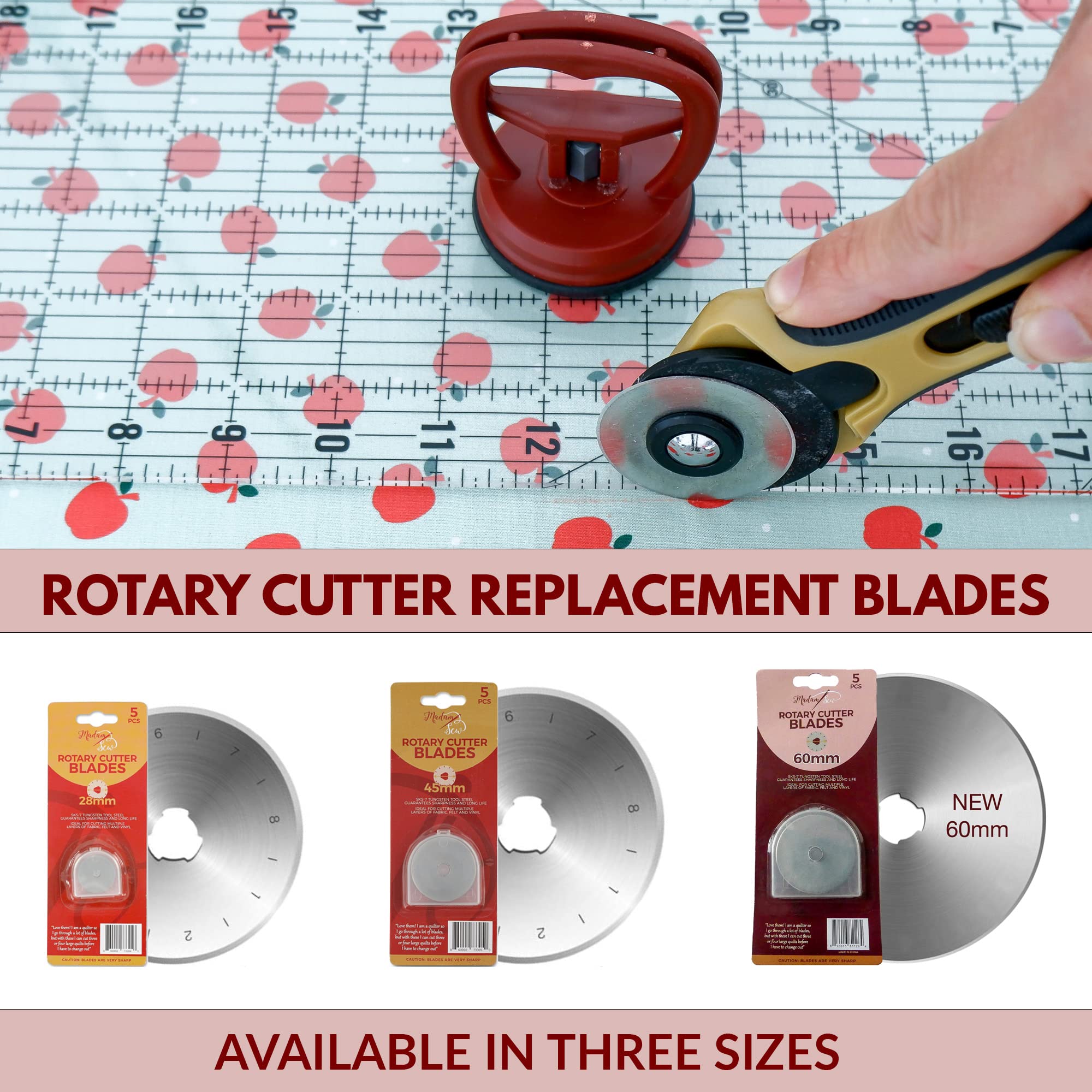 Madam Sew 60mm Rotary Cutter for Fabric