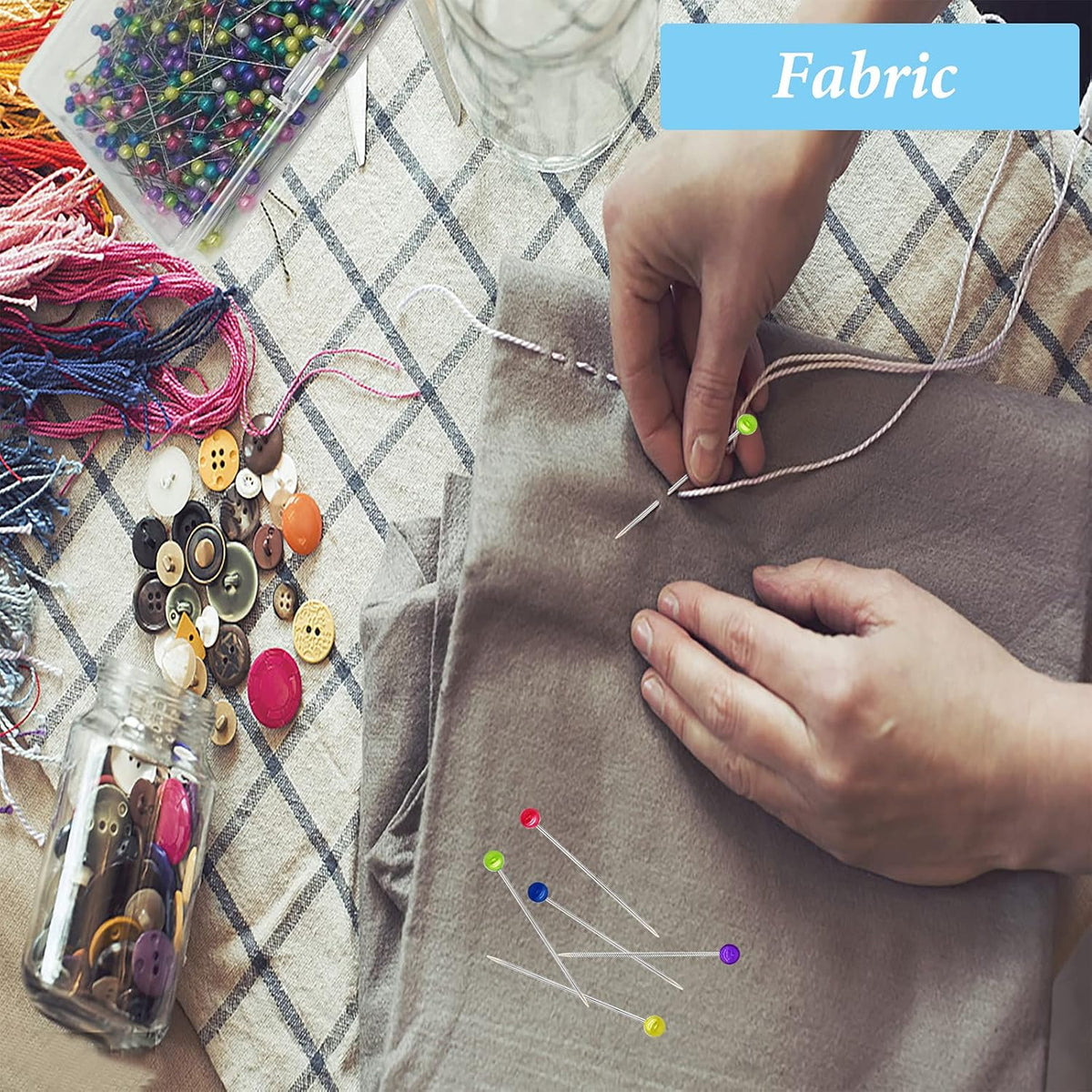 600 piezas de alfileres de costura con punta recta para tela, alfileres de acolchado con cabeza perlada de bola de 1.5 pulgadas, alfileres de corsé multicolor para costurera, joyería, decoración DIY