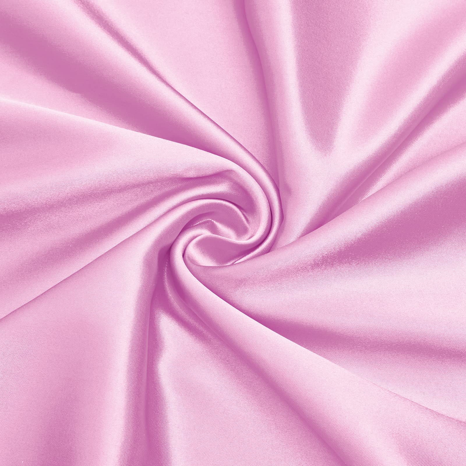 VACVELT Charmeuse Satin Fabric by The Yard, 60 Inch Wide Pink Satin Fabric Shiny & Soft Cloth Fabric, Silky Satin Fabric for Bridal Dress, Wedding Decorations, Crafts, Sewing, Draping (1 Yard)