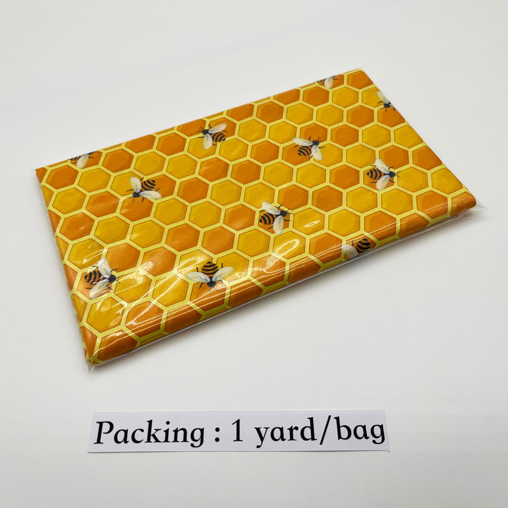 Quiltable 1 Yard (Pre-Cut) 43" x 36" (109cm x 92cm) Premium Floral Cotton Quilting Sewing Fabric, DIY Sewing Patchwork Supplies for Face mask Clothing Handmade Craft&Home Decoration (Cute bee)