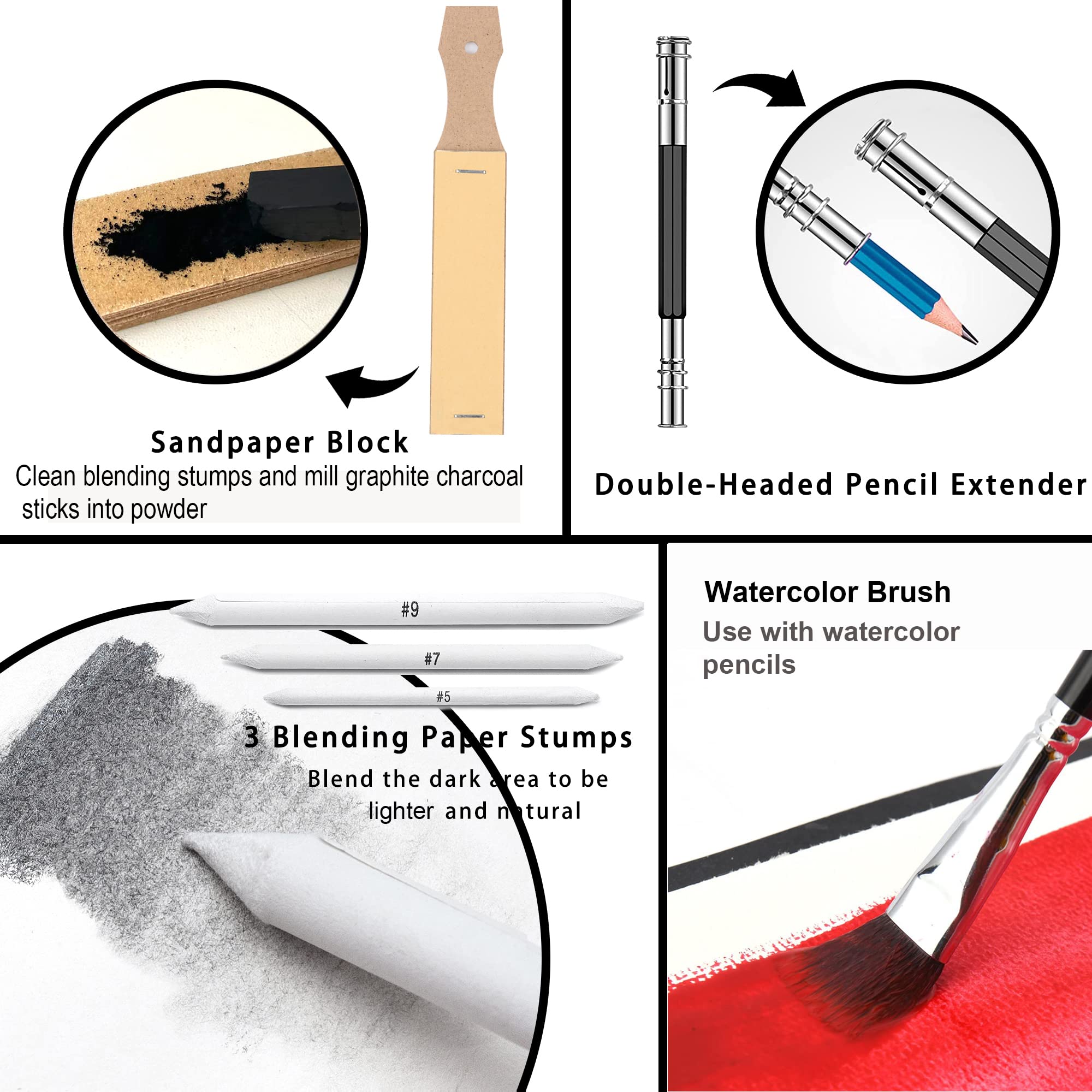 KALOUR 76pc Art Supply Set - Sketching & Drawing Kit