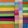 7Pcs 20" x 20" Cotton Fabric DIY Making Supplies Quilting Patchwork Fabric Fat Quarter Bundles DIY for Quilting Cotton Patchwork Cushions (Solid, 2.4" x19")
