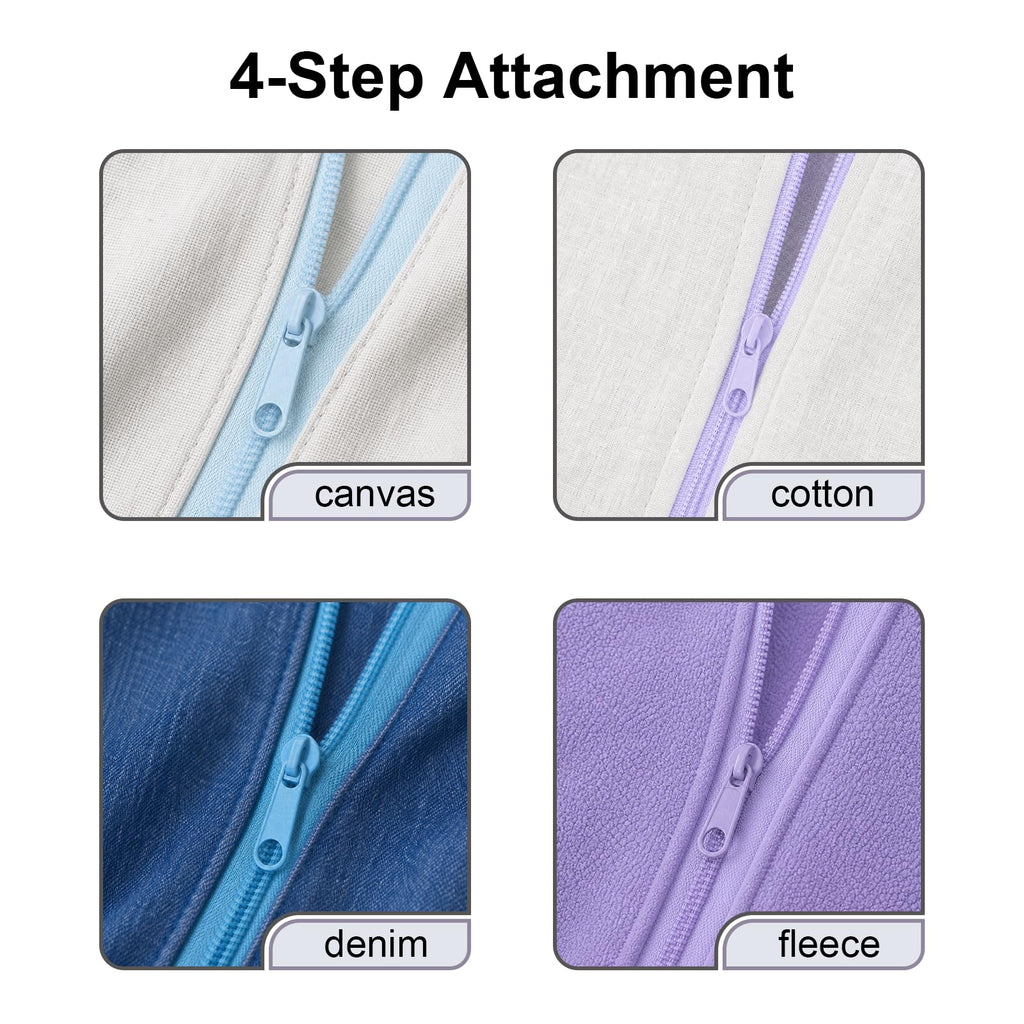Cinta de Cremallera de Nylon #3 para Costura: YZSFIRM 24 Yardas Serie Gris por Yarda Cremalleras de Bobina de Nylon para Manualidades de Costura DIY con 30 Deslizadores de Cremallera de Metal al Por