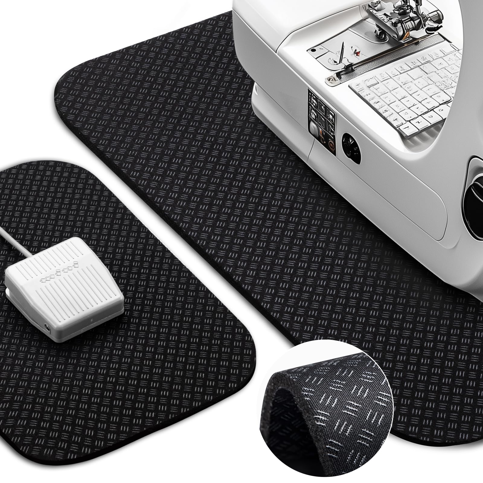 Upgrade 2 Sizes Sewing Machine Muffling Mat