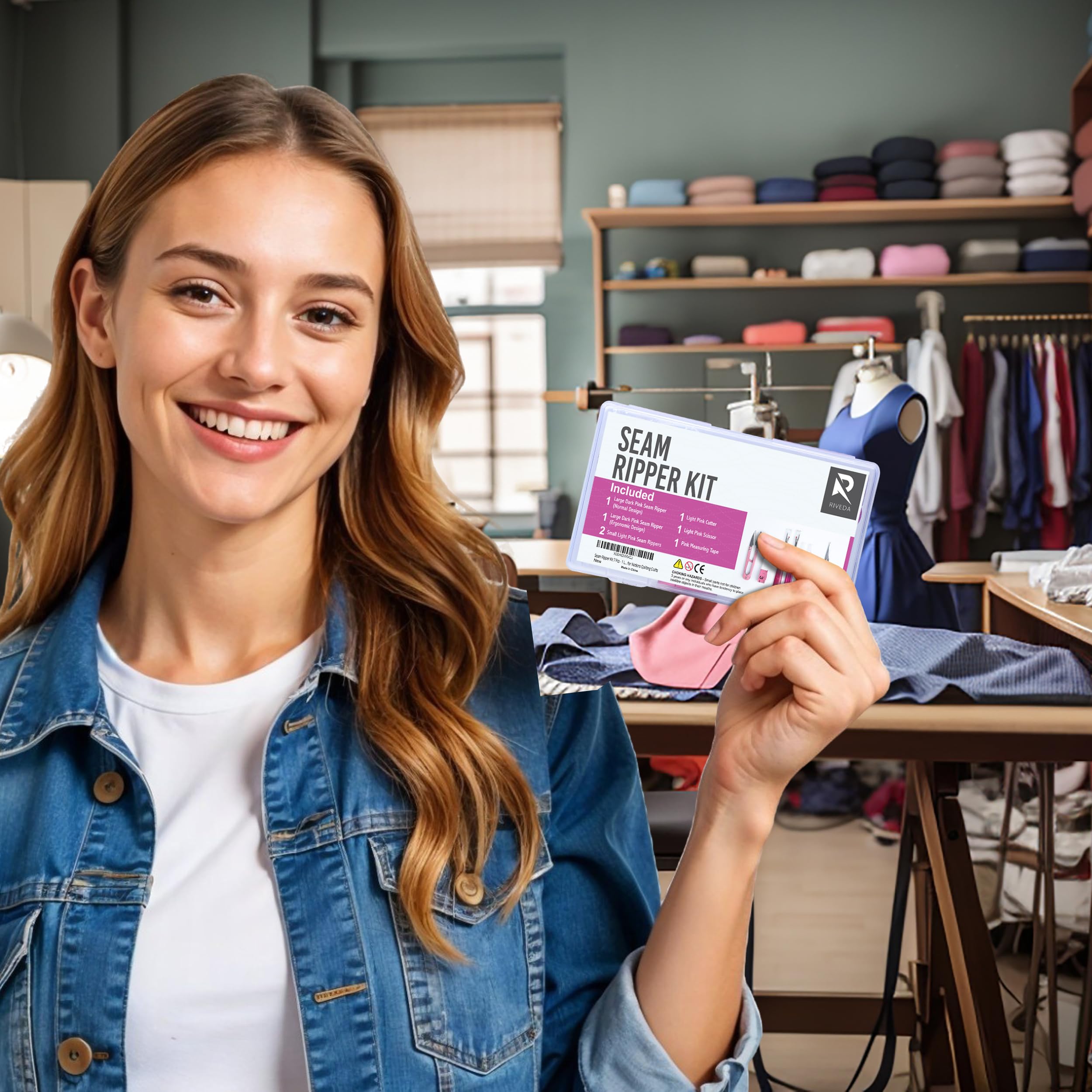 Seam Ripper Kit 7 Pcs - 1 Large, 1 Ergonomic