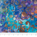 Singer Fabric - 100% Cotton, Batik Collection, Green and Purple Flower, Cut by The Yard, 42 Inches