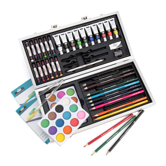 Royal & Langnickel Essentials 85pc Mixed Media Beginners Box Art Set