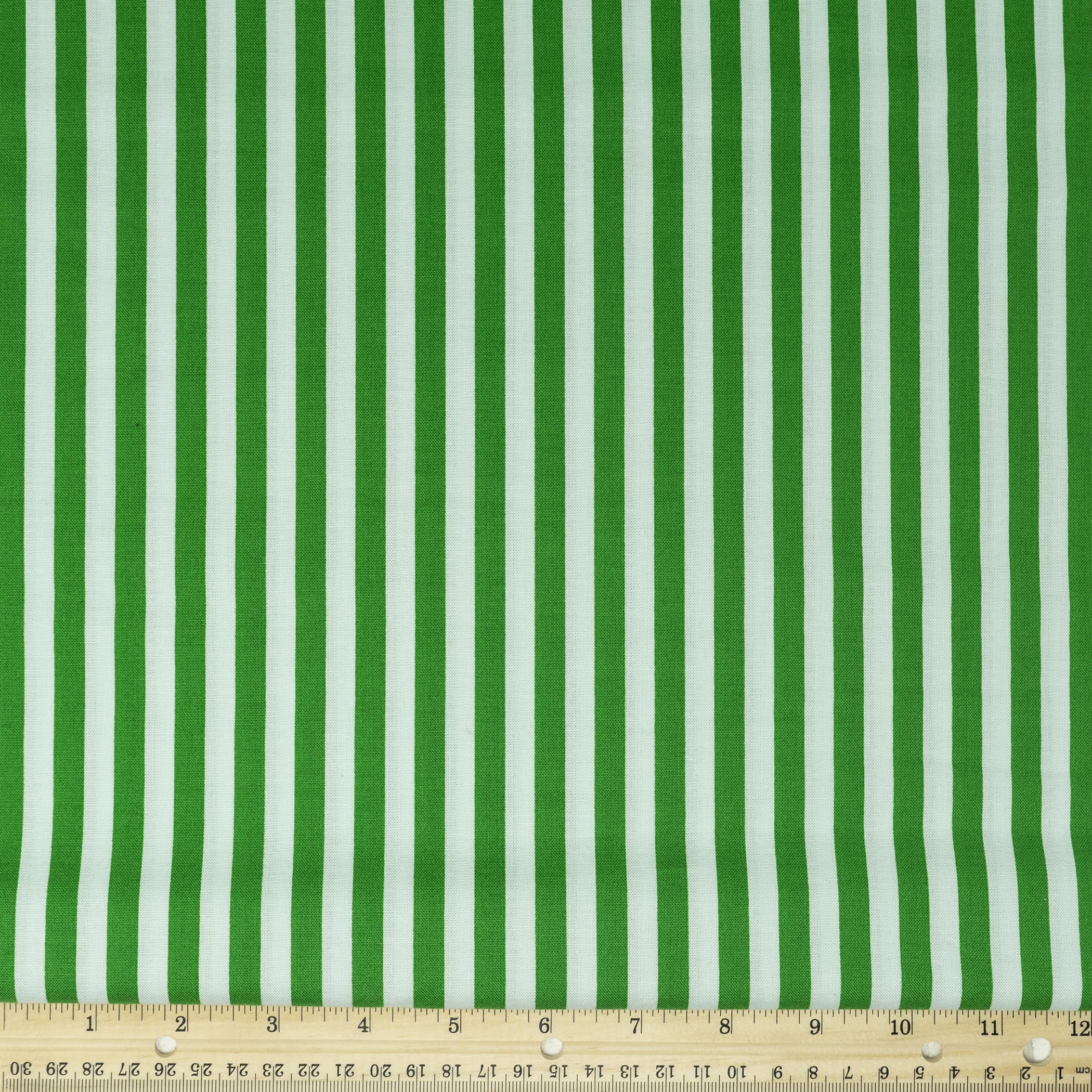 Stitch & Sparkle Cotton 44" Alter Stripe Green Color Sewing Fabric by The Yard G111707