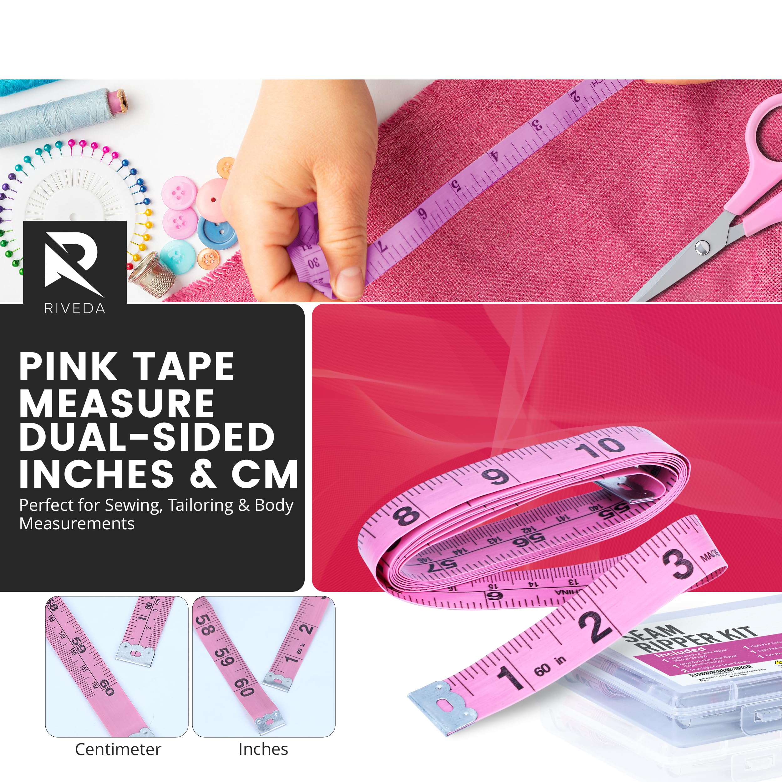 Seam Ripper Kit 7 Pcs - 1 Large, 1 Ergonomic