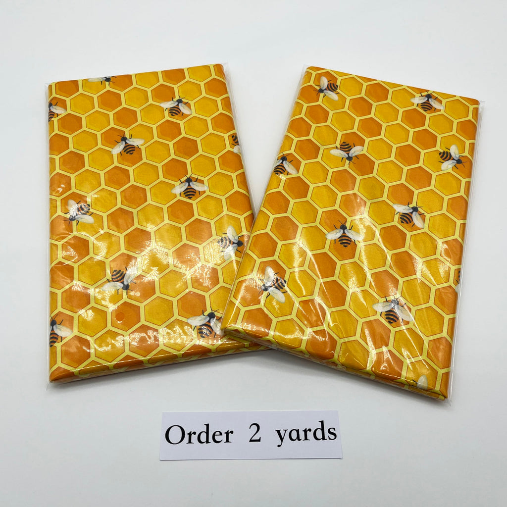 Quiltable 1 Yard (Pre-Cut) 43" x 36" (109cm x 92cm) Premium Floral Cotton Quilting Sewing Fabric, DIY Sewing Patchwork Supplies for Face mask Clothing Handmade Craft&Home Decoration (Cute bee)