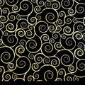 100% Cotton Fabric by The Yard for Sewing, Quilting, DIY Crafts - 43 Inches Wide (Metallic Gold Swirls on Black)